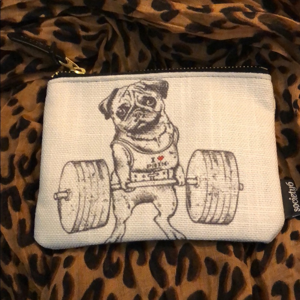 NEW, Zip coin purse, cotton, made in the USA